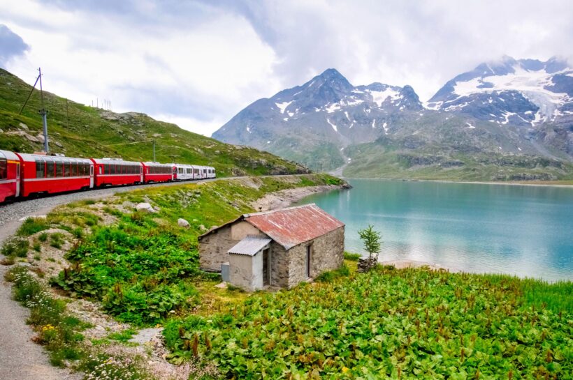What is the most scenic train ride from Italy to Switzerland